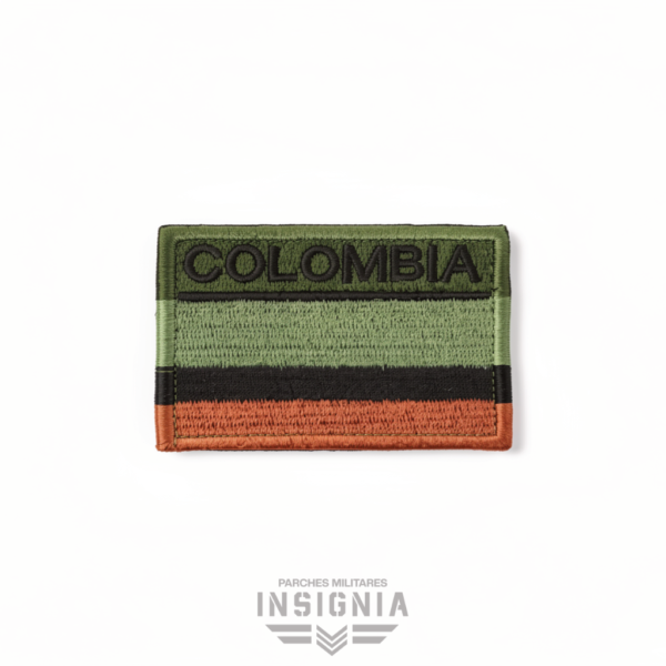 Parche Bandera de COLOMBIA Camuflado Verde Camaleón